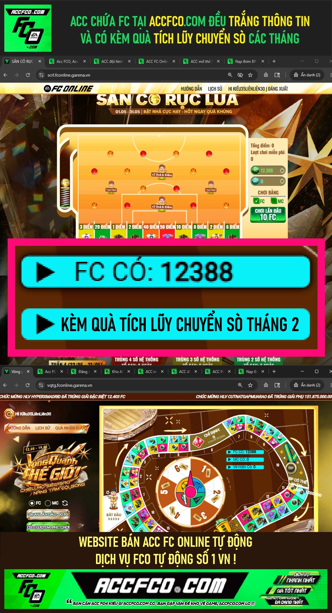 ACC chứa 12.388 FC trắng thông tin (Kèm quà TL Chuyển Sò FC Tháng 2🎁)